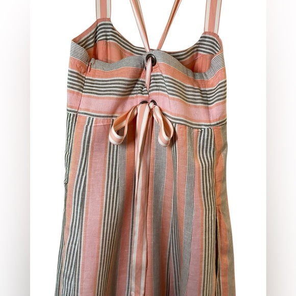 ANTHROPOLOGIE MAEVE SQUARE NECK TIE BACK A-LINE HALTER Maxie‎ DRESS ORANGE SZ 12 - Picture 9 of 16